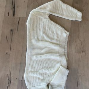 off the shoulder cropped sweater